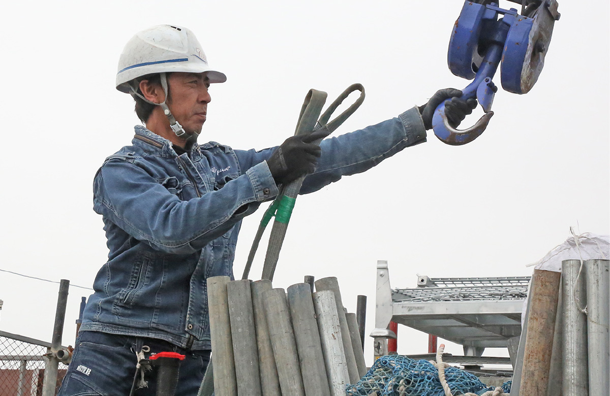 株式会社中央総合企画の先輩の声 資材運搬1